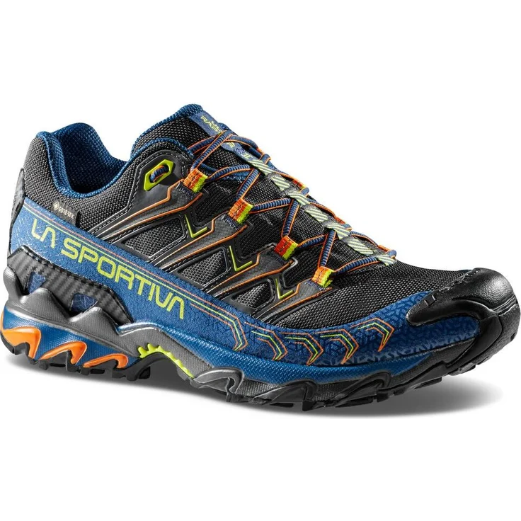 La Sportiva Ultra Raptor II, Trailrunning-Schuh mit GORE-TEX-Futter und optimaler Dämpfung, Storm Blue/Lime Punch – Bild 1