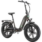 GreenStreet E-Bike Tiefeinsteiger Klapprad GS5 250 W 20 Zoll anthrazit, faltbar mit starkem Elektromotor