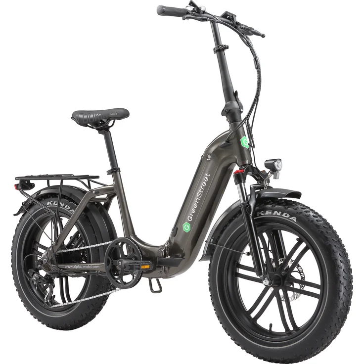 GreenStreet E-Bike Tiefeinsteiger Klapprad GS5 250 W 20 Zoll anthrazit,  faltbar mit starkem Elektromotor: Tests, Infos & Preisvergleich