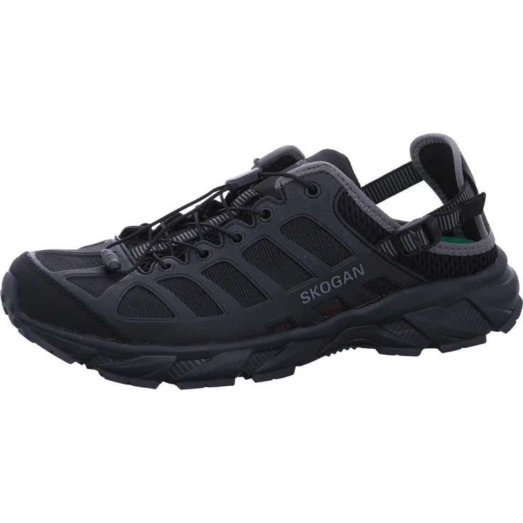 Skogan Saletaan Sandale, robuste Outdoorsandale mit optimalem Grip und atmungsaktiven Materialien, schwarz