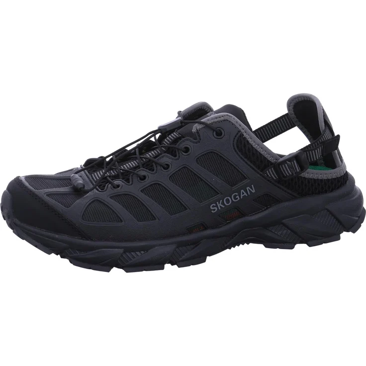 Skogan Saletaan Sandale, robuste Outdoorsandale mit optimalem Grip und atmungsaktiven Materialien, schwarz