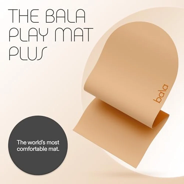 Bala PLAYMAT Light – Yoga Matte aus natürlichem Kautschuk, 5 mm dick, Farbe Sand, rutschfest und feuchtigkeitsableitend, 181 x 67 cm, für drinnen und draußen – Bild 2
