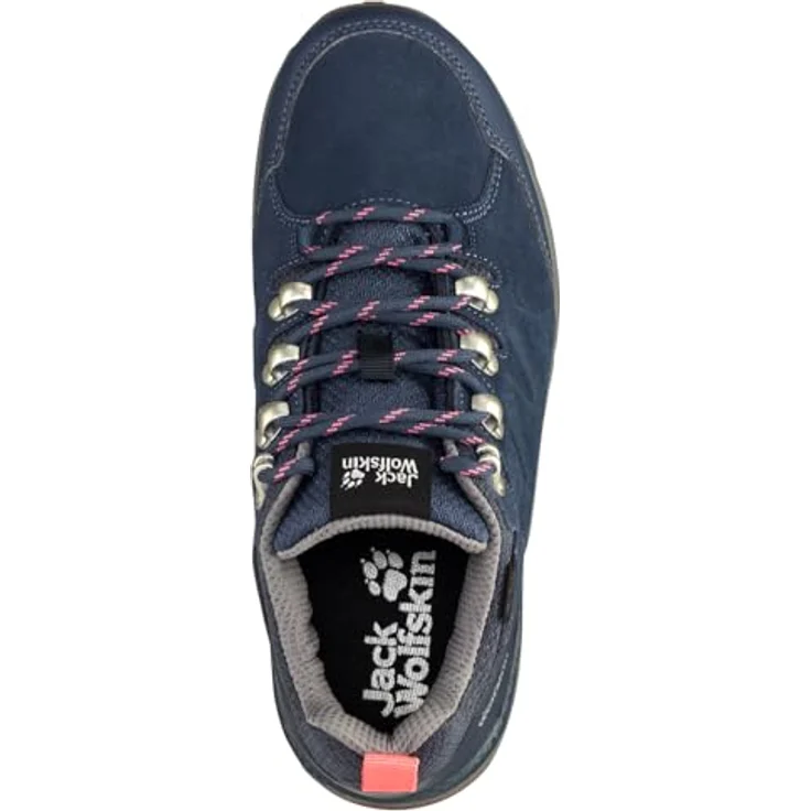 Jack Wolfskin Refugio Texapore Low W, Damen Wanderschuhe aus Veloursleder und Textil, Blau, Größe 37.5 – Bild 3