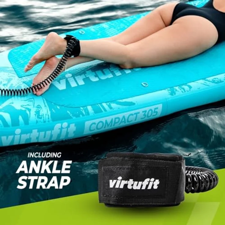 VirtuFit Supboard Cruiser 305, aufblasbares Stand-Up-Paddle-Board mit Kajak-Sitz, schwarz, 180 kg Tragfähigkeit, inklusive Paddel und Tragetasche – Bild 8