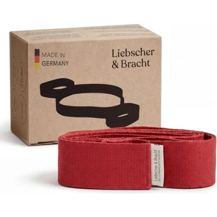 Liebscher & Bracht Original Schlaufe, rote Übungsschlaufe aus 100% Baumwolle zur Engpassdehnung, inkl. App mit Anwendungsvideos