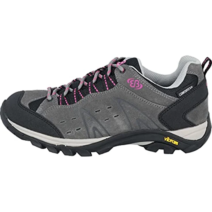Brütting Mount Bona Low, Damen Wanderschuhe mit wasserdichter Comfortex-Klimamembrane, graues Veloursleder, Größe 40 – Bild 2