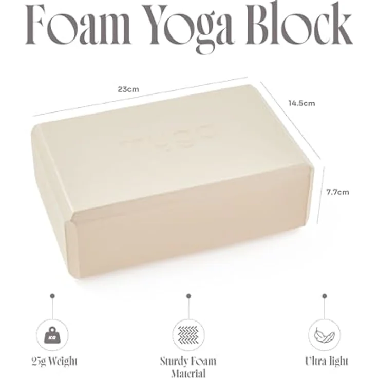 Myga Yoga Block, Rutschfest & Leicht, Optimaler Support für Yoga und Pilates, 23 cm x 14,5 cm x 7,7 cm – Bild 4