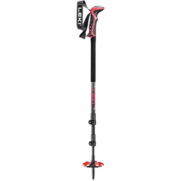 LEKI Haute Route 3 Skistöcke, langlebig und komfortabel, Dark Anthracite-Dark Red-Black, 110-150 cm – Bild 3