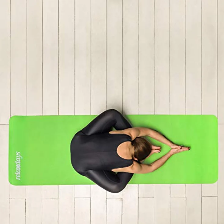 Relaxdays geposltert Yogamatte, rosa, M – Bild 3