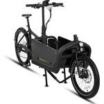 SachsenRAD E-Lastenrad T10 Caribou, Elektrofahrrad mit flexible Transportbox, abschließbarer Box, LCD Display und StVZO-Zugelassung, schwarz
