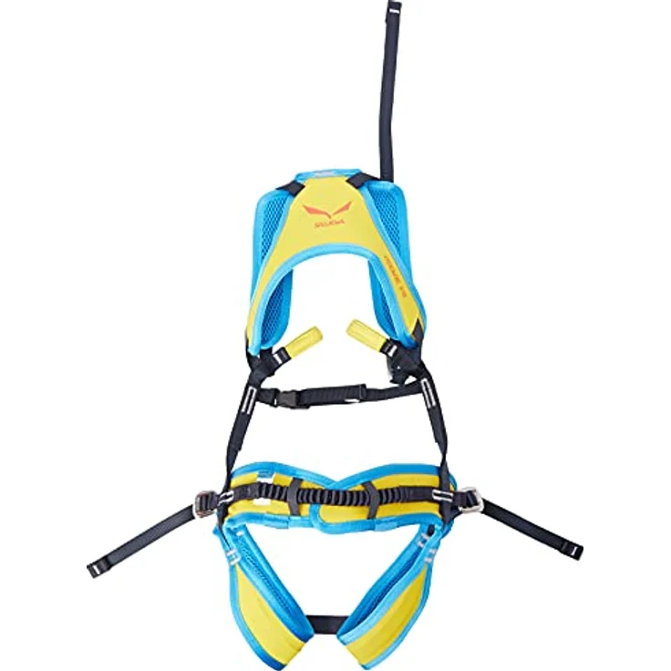 Salewa Kinder Rookie Klettergurt Klettersteiggurt, Blau - Yellow, 415g, Höhe 90cm, Kindergröße, SafX Schnallen, gute Passform – Bild 2