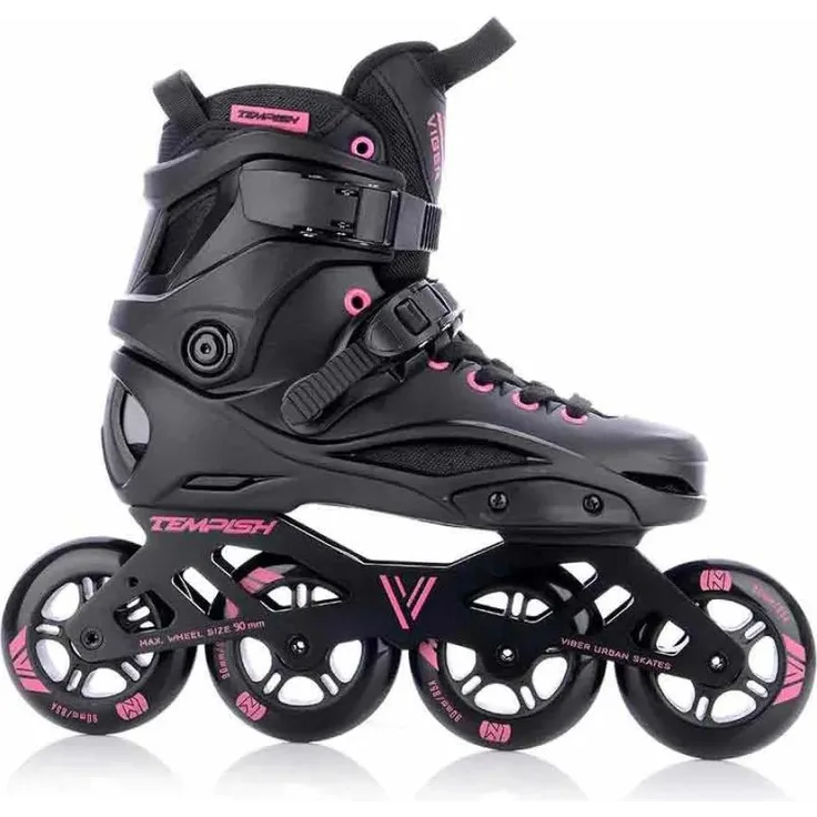 Tempish Viber L.E. 90 Inline-Skates für Damen, Schwarz, 90 mm Räder, ABEC-9 Lager, EU 39