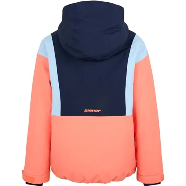 Ziener Kinder Skijacke Abbe-z Jacket 176, gefütterte, atmungsaktive und wasserdichte Jacke mit Schneefang, Blau – Bild 2