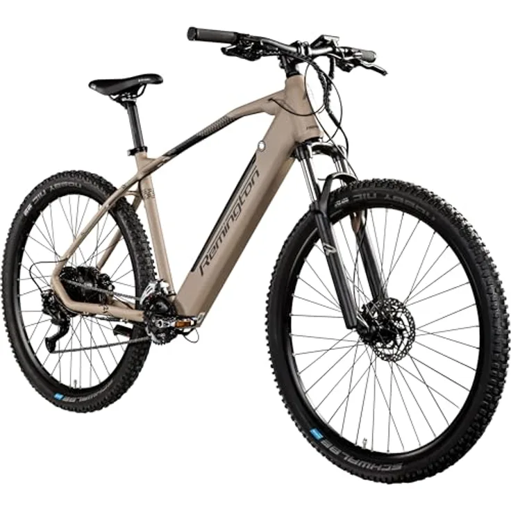 Remington XR01 E Bike Mountainbike 29 Zoll | 504 Wh Akku | Pedelec 18 Gang | 25 kmh | 30-150 km Reichweite (grau/beige)