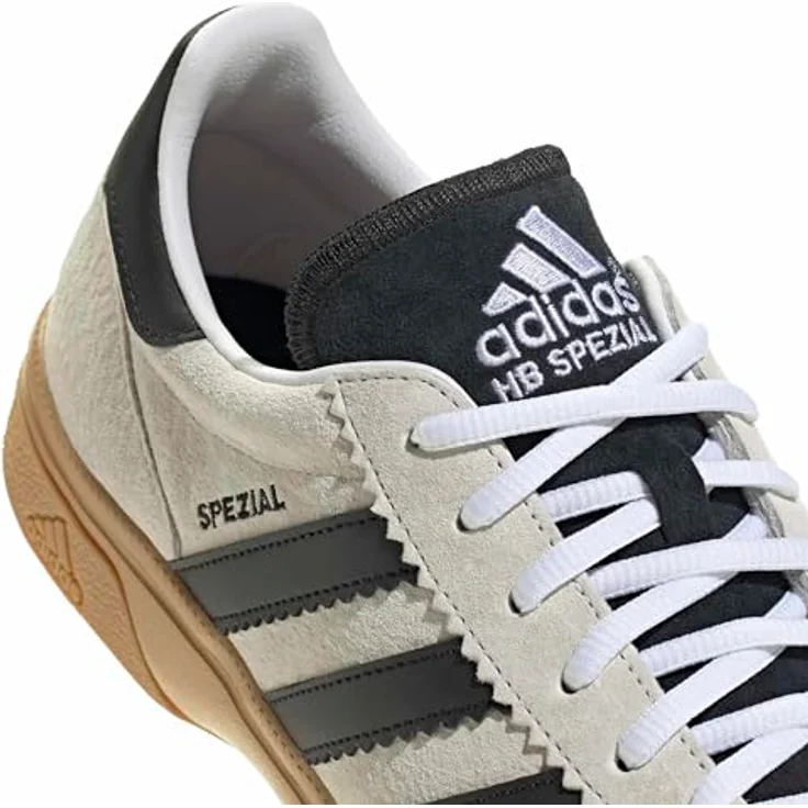 Adidas Hb Spezial, Vintage Handballschuh mit Wildleder-Obermaterial, Dämpfungssystem und Torsion Technologie, ftwwht/cblack, Größe 43 1/3 – Bild 7