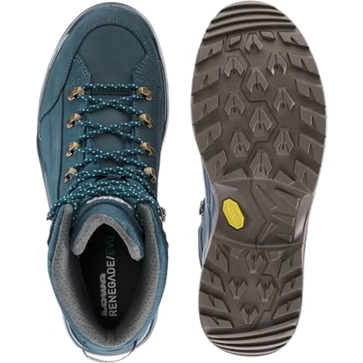 Lowa Renegade Evo Gtx Mid 41, Wanderschuh aus Leder mit 5 cm Absatzhöhe, blau – Bild 6