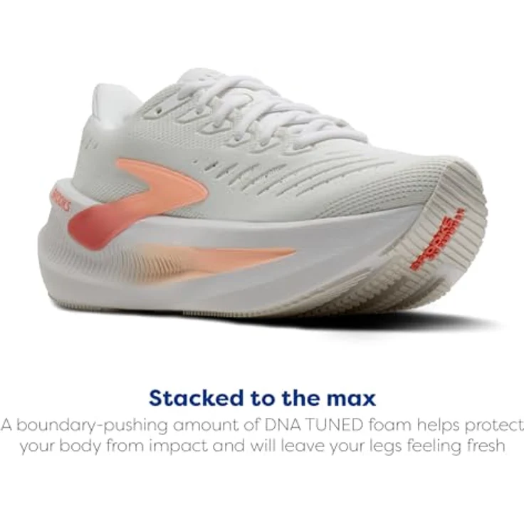 Brooks Glycerin Max 2, Allround-Laufschuhe für Damen mit GlideRoll™-Rocker, atmungsaktiv, blau/orange 39 – Bild 4