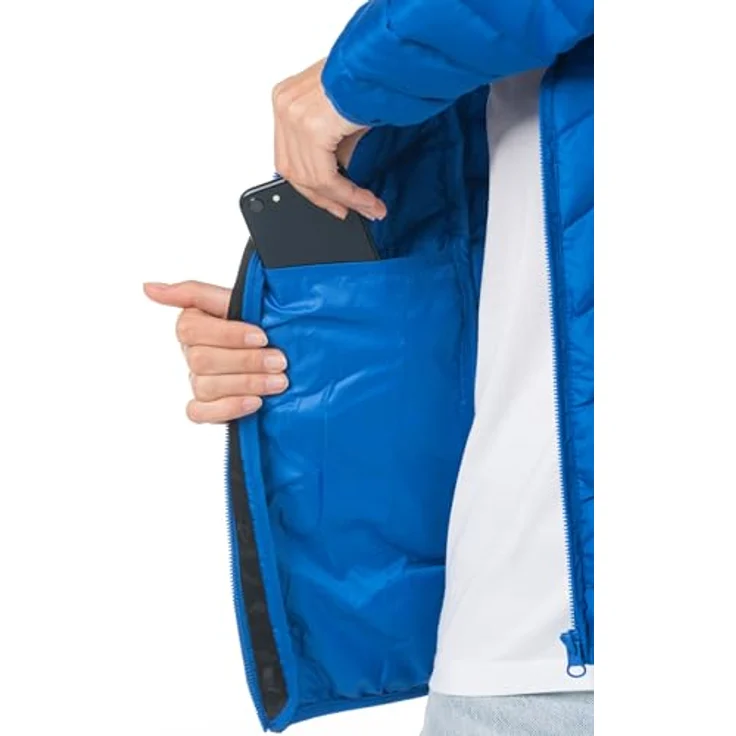 ERIMA CMPT Pufferjacke, leichte Steppjacke mit hohem Kragen und abnehmbarer Kapuze, new royal, Größe 34 – Bild 5