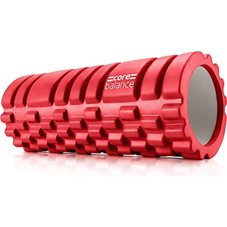 Core Balance Faszienrolle Rücken und Ganzkörper, Texturierter Sport Foam Roller für Tiefengewebemassage, 33 cm x 14 cm x 14 cm, schwarz – Bild 1