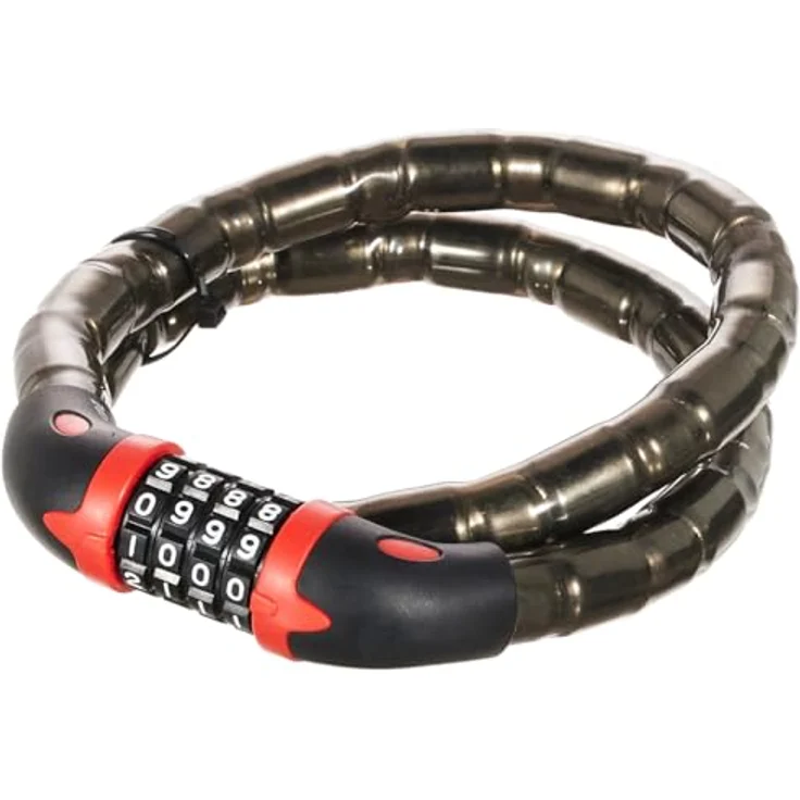 Master Lock 8226EURDPRO, Fahrradschloss Kabelschloss mit 1 m Stahlkabel, wetterfest, vierstellige Zahlenkombination, robuste Vinyl-Ummantelung – Bild 2