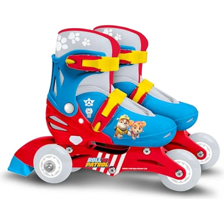 Nickelodeon Paw Patrol Verstellbarer Two in One Skate, Größe 27-30, Blau-Rot, mit drei Rädern für extra Stabilität und Sicherheit – Bild 1