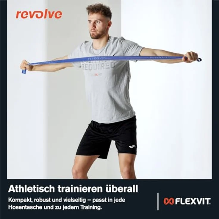 FLEXVIT Revolve Power (Blau) - Starker Widerstand für Fortgeschrittene, Hautfreundlich & Robust, Ideal für Intensives Kraft- und Core-Training – Bild 4