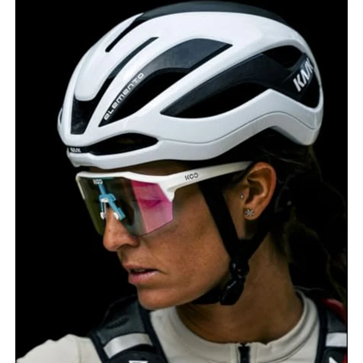 Kask Elemento Helm, Leistungsorientierter Fahrradhelm mit verbesserter Aerodynamik und Belüftung, weiß, Gr. L – Bild 4