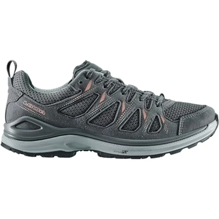 Lowa Innox Evo II Low, All-Terrain Wanderschuh aus Synthetik/Textil, atmungsaktiv, 860g, Farbe asphalt/lachs – Bild 2