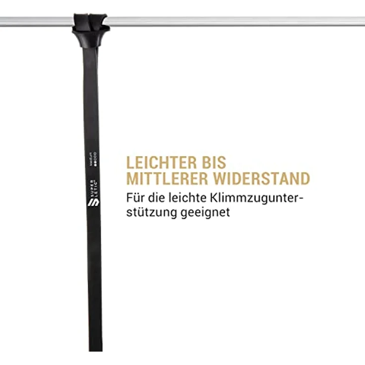 SUPERLETIC Powerband Widerstands-Fitness-Bänder, 5 Stärken für Workout, Yoga und Pilates, Klimmzughilfe, schwarz, inklusive kostenloser Trainingsanleitung – Bild 3