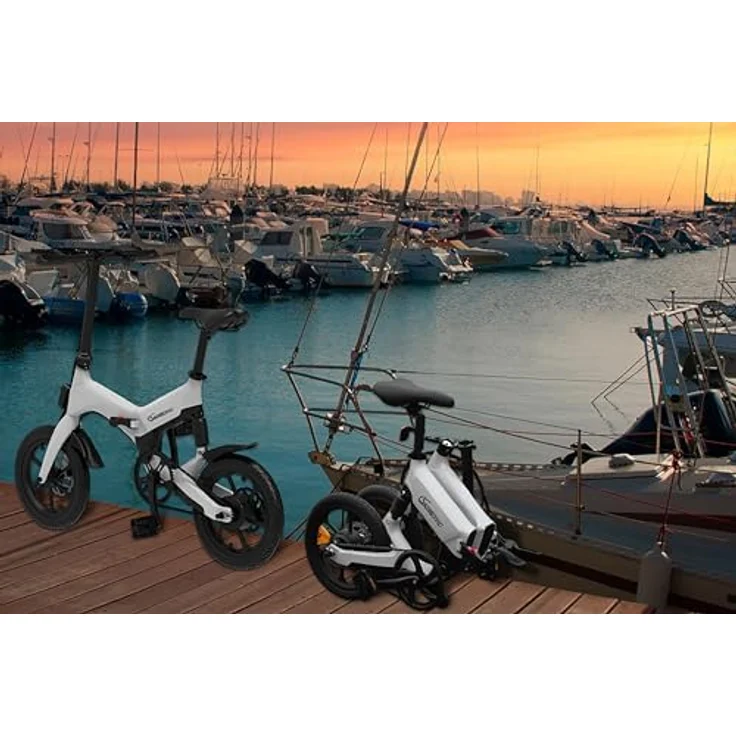 SachsenRAD E-Folding Race Bike F12, IF Design Gewinner, magnesiumleichter Rahmen 19 kg, Elektrofahrrad mit 2-stufiger Teleskopsattelstütze, klappbar, StVZO-zugelassen, weiß – Bild 4