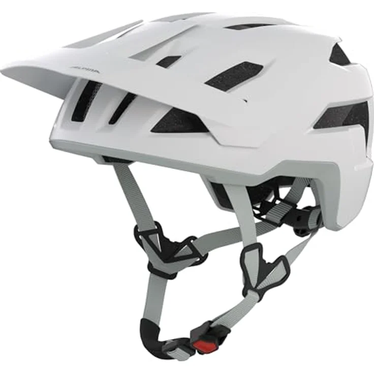 Alpina TAUNUS, Fahrradhelm mit Sonnen-Visier, weiß, Größe 52, für MTB-Abenteuer – Bild 1