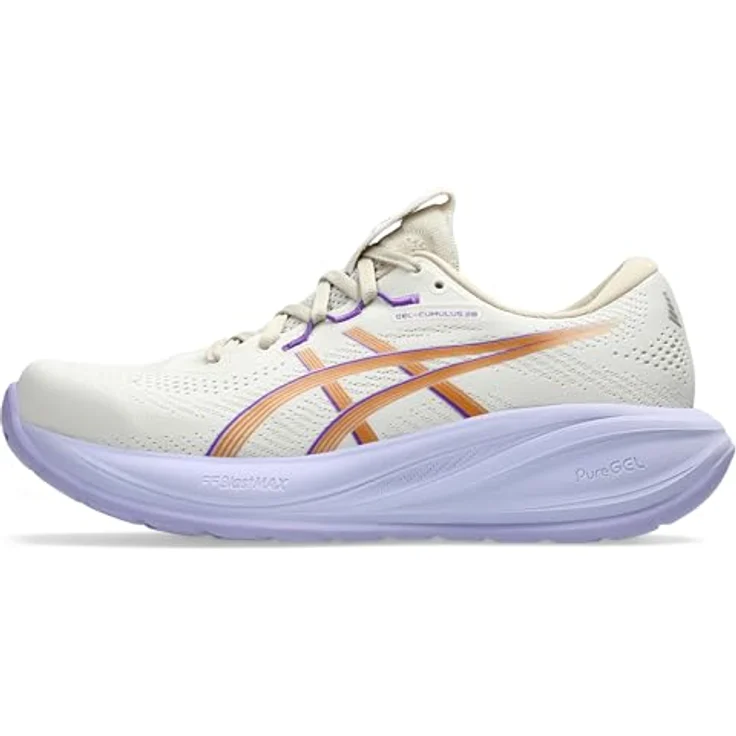 Asics Gel-Cumulus 28, Allround-Laufschuhe für Damen mit hervorragender Dämpfung, Oatmeal/Fresh Air, Größe 39 – Bild 7