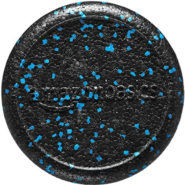Amazon Basics Hochdichte Schaumstoffrolle, Blau gesprenkelt, 45 cm - Ideal für Gleichgewichtstraining und Tiefenmassage, aus Polypropylen – Bild 3