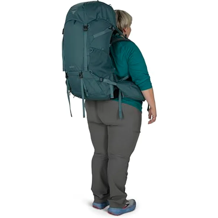 Osprey Renn Trekkingrucksack 67 cm, robuster Wanderrucksack aus 100% Polyester, grün – Bild 8