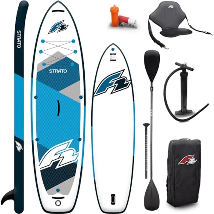F2 SUP Stand Up Paddle Board Strato Limited Edition 11'5'', vielseitig nutzbar als SUP oder Kajak, blau, 2024