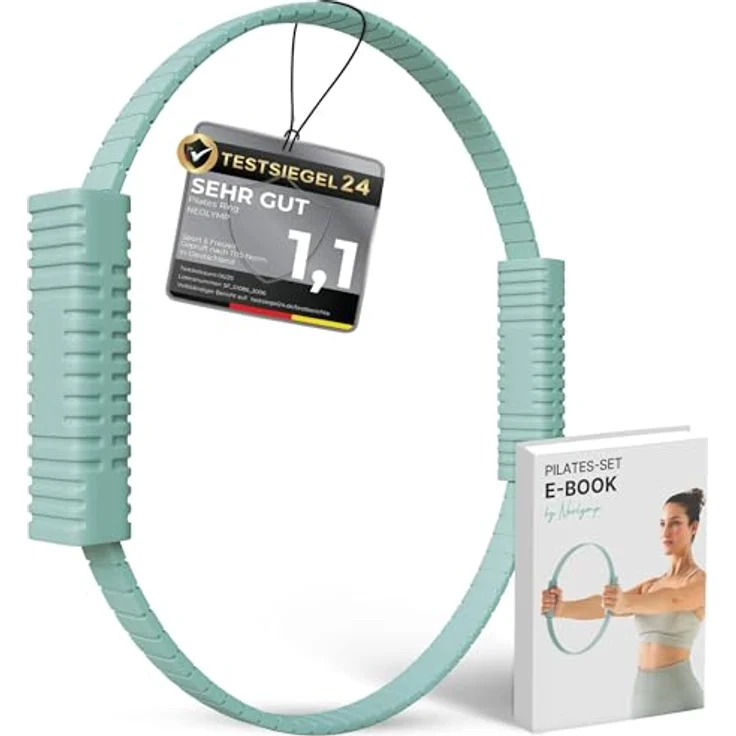NEOLYMP Pilates Ring – Effektiver Fitnessring für Core-Training und Beckenbodentraining – Rutschfeste Softgrip-Silikon-Griffe – Pilates Zubehör (Sky-Blue) – Bild 1