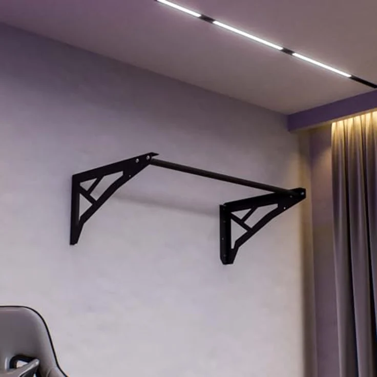 QLS Klimmzugstange 110 cm, Professionelle Wandmontage mit 200 kg Tragkraft, Pulverbeschichteter Stahl – Bild 5