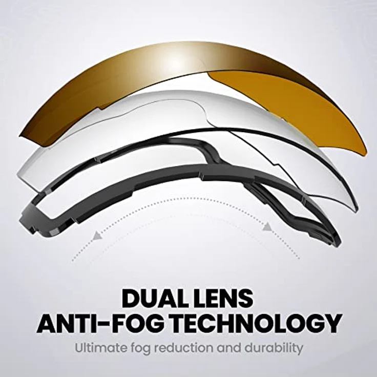OutdoorMaster Skibrille PRO Ersatzlinse, VLT 25% Braun, Polarized, Anti-Beschlag-Technologie, 100% UV400-Schutz – Bild 3