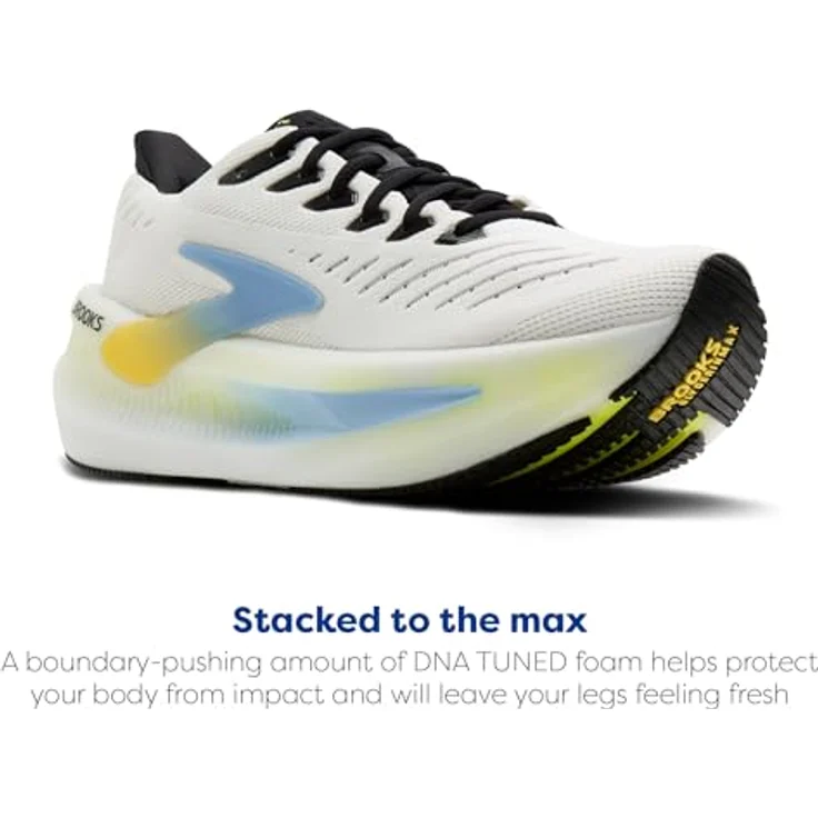 BROOKS Glycerin Max 2 Herren Laufschuhe, atmungsaktive Laufschuhe mit DNA Tuned Mittelsohle, Farbton Weiß, EU 43 UK 8.5 – Bild 4