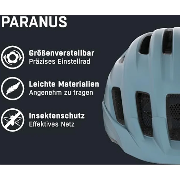Alpina Paranus, Fahrradhelm rauchblau matt, 55-59 cm, stoßabsorbierend und leicht – Bild 2
