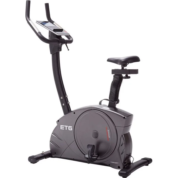 Christopeit Sport® Ergometer ET 6, stabiler Heimtrainer mit 12 kg Schwungmasse, LCD-Display und 24 Widerstandsstufen