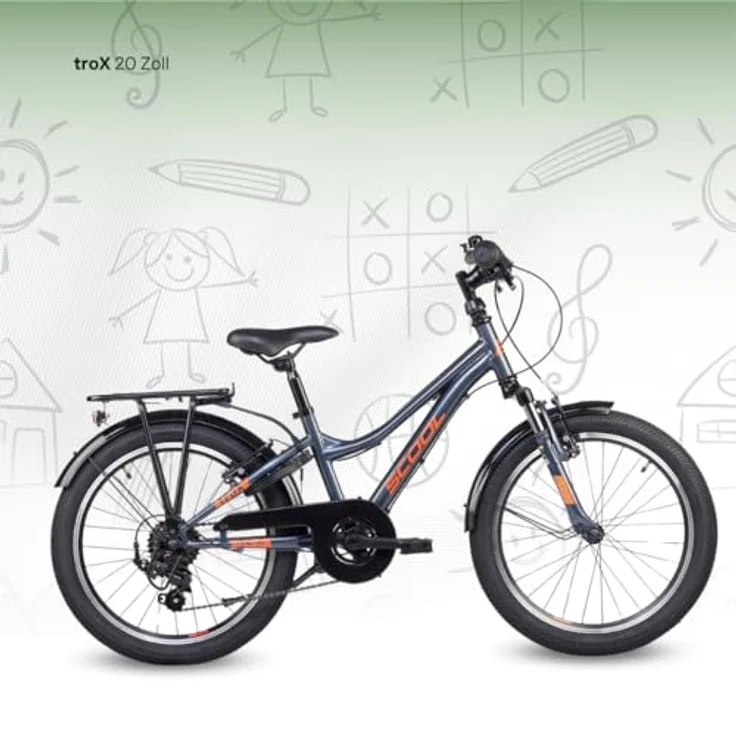 S’COOL troX Kinderfahrrad, 6 Gang Shimano Kettenschaltung, ideal für Schule und Freizeit, farbenfrohes Design – Bild 2