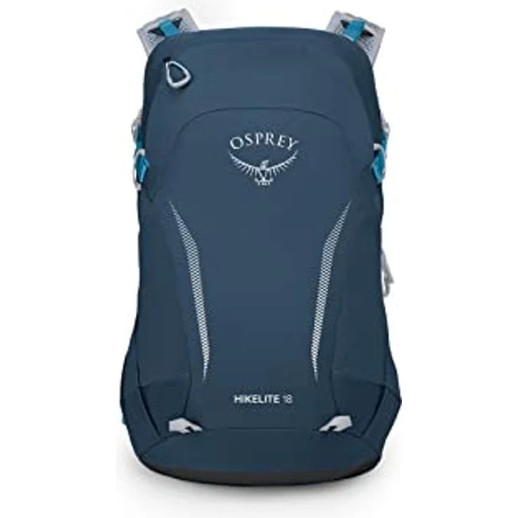 Osprey Hikelite 18 Wanderrucksack in Atlas Blue mit gespannter Mesh-Rückenplatte – Bild 2