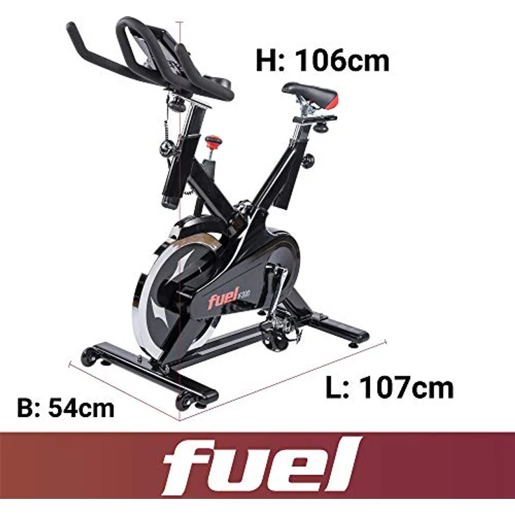 FUEL Fitness IF300 Indoor Cycle, Indoor Cycle für zuhause, 18kg Schwungrad, Kettenantrieb, LCD-Radcomputer mit App-Anbindung, optimaler Rundlauf, Nutzergewicht bis 125kg – Bild 2