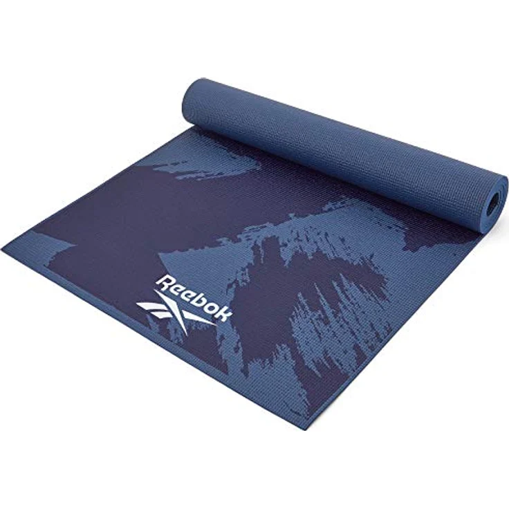 Reebok Yogamatte Dunkelblau, 173 x 61 x 0.4 cm, rutschfeste Ober- und Unterseite – Bild 3