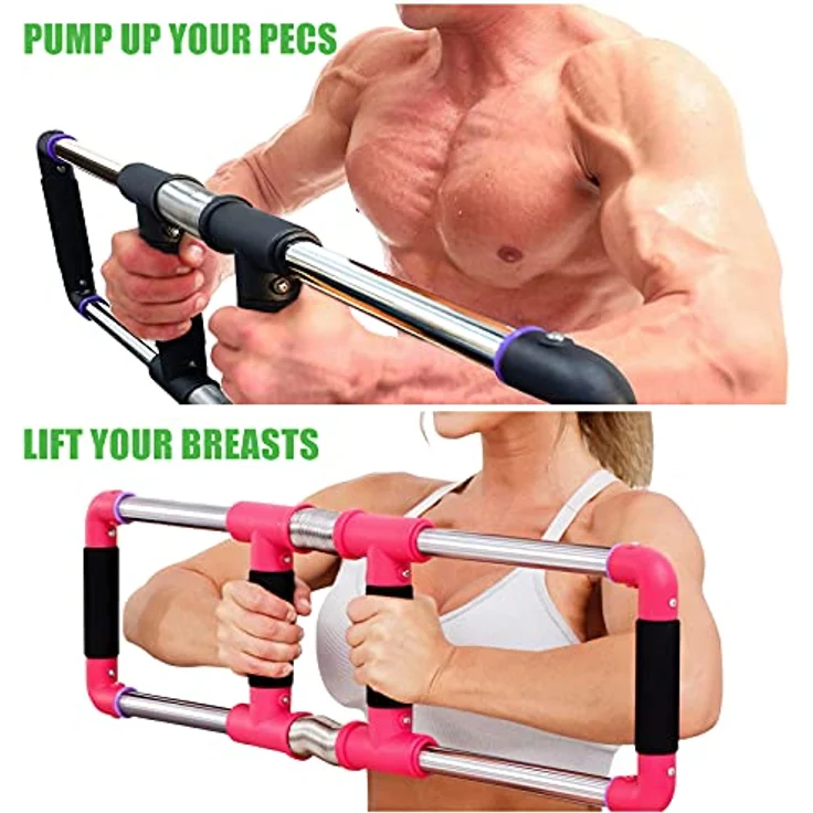 GOFITNESS Push Down Bar Brusttrainer Fitnessgerät für Zuhause - Krafttraining Sportgerät für Brustmuskeln, Arme, Schultern, Bauch, Rücken - Home Gym Equipment Brust Trainingsgerät für Zuhause – Bild 4