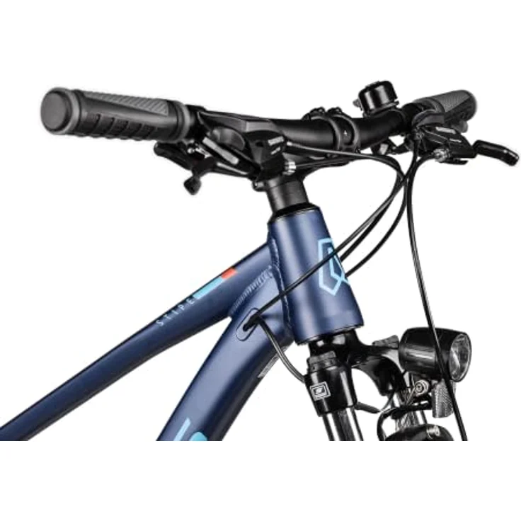 Axess Mountainbike Stipe 26 DX, 14 Gang Shimano Tourney RD-TX801 Kettenschaltung, mechanische Scheibenbremsen, Straßenausstattung, blau – Bild 7