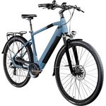 ZÜNDAPP Z810 Ebike Herren 28 Zoll Trekkingfahrrad, 8 Gänge, hydraulische Scheibenbremsen, brillantblau, 52 cm
