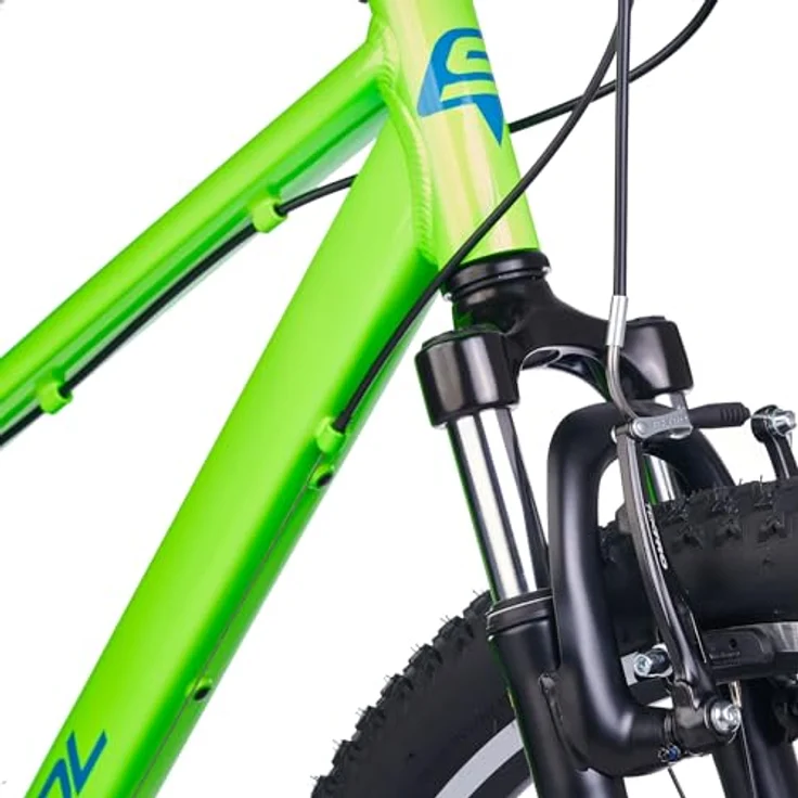 S’COOL Xroc pro Mountainbike 26 Zoll, 7-Gang Kettenschaltung, Alu-Hardtail, für Kinder 6–12 J., Farbe: Neon Green/Ocean – Bild 5