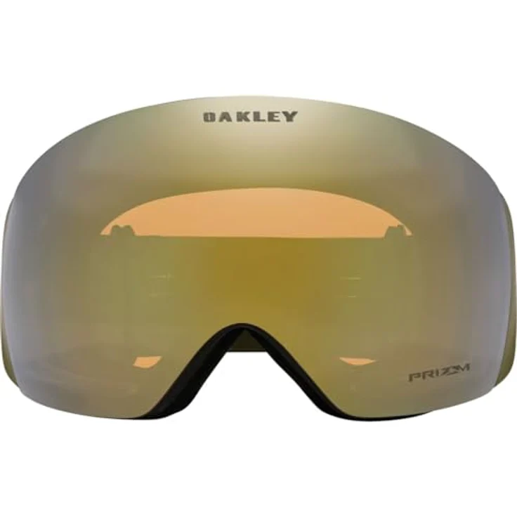 Oakley Flight Deck, Goldene Schneebrille mit dunkler Bürste, rahmenloser O-Rahmen und Ridgelock Objektivwechselsystem – Bild 3